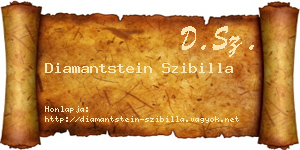 Diamantstein Szibilla névjegykártya